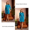 image:imageEkouaer Women Robes Knee Length Kimono Bathrobe Lightweight Soft Sleepwear1 Turquoise