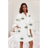 image:imageEkouaer Women Robes Knee Length Kimono Bathrobe Lightweight Soft SleepwearBubble Eye