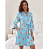 image:imageEkouaer Women Robes Knee Length Kimono Bathrobe Lightweight Soft SleepwearGoblet