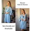 image:imageEkouaer Women Robes Knee Length Kimono Bathrobe Lightweight Soft SleepwearLight Blue