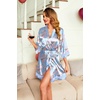 image:imageEkouaer Women Silky Satin Robe Lace Bridesmaid Bathrobes Kimono LoungewearBlue Pink Floral