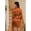 image:imageEkouaer Women Silky Satin Robe Lace Bridesmaid Bathrobes Kimono LoungewearCaramel Colour