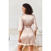 image:imageEkouaer Womens Satin Robes Short Silk Kimono Bath Robe with Pockets01champagne