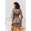 image:imageEkouaer Womens Satin Robes Short Silk Kimono Bath Robe with Pockets01leopard