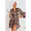 image:imageEkouaer Womens Satin Robes Short Silk Kimono Bath Robe with Pockets01leopard