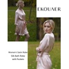 image:imageEkouaer Womens Satin Robes Short Silk Kimono Bath Robe with Pockets01pastel Pink