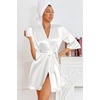 image:imageEkouaer Womens Satin Robes Short Silk Kimono Bath Robe with Pockets01white