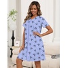 image:imageEkouaer Zipper Robes for Women Short Knit Lightweight Bathrobe with PocketsBlue Butterflies