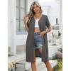 image:imageEkouaer Zipper Robes for Women Short Knit Lightweight Bathrobe with PocketsDark Gray