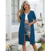 image:imageEkouaer Zipper Robes for Women Short Knit Lightweight Bathrobe with PocketsDog Footprints
