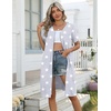 image:imageEkouaer Zipper Robes for Women Short Knit Lightweight Bathrobe with PocketsGrey Star