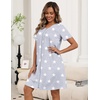 image:imageEkouaer Zipper Robes for Women Short Knit Lightweight Bathrobe with PocketsGrey Star