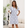 image:imageEkouaer Zipper Robes for Women Short Knit Lightweight Bathrobe with PocketsGrey Star