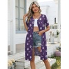 image:imageEkouaer Zipper Robes for Women Short Knit Lightweight Bathrobe with PocketsMoon