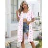 image:imageEkouaer Zipper Robes for Women Short Knit Lightweight Bathrobe with PocketsPink Bow