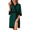 image:imageEkouaer Robes for Women Bathrobe Lightweight Robe 34 Sleeve Knit SleepwearLake Green