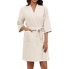 image:imageEkouaer Towel Robe for Women Terry Cloth Robes for Women Absorbent BathrobeCream