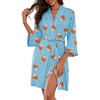 image:imageEkouaer Women Robes Knee Length Kimono Bathrobe Lightweight Soft SleepwearGoblet