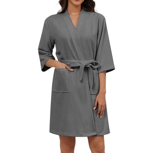 image:imageEkouaer Towel Robe for Women Terry Cloth Robes for Women Absorbent BathrobeDark Grey