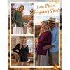 image:image3 Pack Women Maternity Shirts Long Sleeve Pregnancy Tops with Thumb HoleBlackDark RedArmy Green