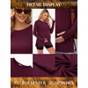 image:image3 Pack Women Maternity Shirts Long Sleeve Pregnancy Tops with Thumb HoleBlackDark RedArmy Green