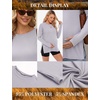 image:image3 Pack Women Maternity Shirts Long Sleeve Pregnancy Tops with Thumb HoleBlackNavy BlueLight Grey