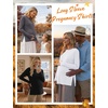 image:image3 Pack Women Maternity Shirts Long Sleeve Pregnancy Tops with Thumb HoleBlackWhiteDeep Grey