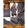 image:image3 Pack Women Maternity Shirts Long Sleeve Pregnancy Tops with Thumb HoleBlackWhiteDeep Grey