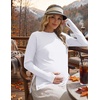 image:image3 Pack Women Maternity Shirts Long Sleeve Pregnancy Tops with Thumb HoleBlackWhiteDeep Grey
