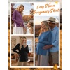 image:image3 Pack Women Maternity Shirts Long Sleeve Pregnancy Tops with Thumb HolePurplishredBlueBlack