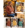 image:image3 Pack Women Maternity Shirts Long Sleeve Pregnancy Tops with Thumb HoleYellowGrey GreenCaramel