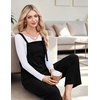 image:imageEkouaer Corduroy Overalls for Women Loose Fit Casual Fall JumpsuitsBlack