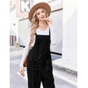 image:imageEkouaer Corduroy Overalls for Women Loose Fit Casual Fall JumpsuitsBlack