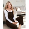 image:imageEkouaer Corduroy Overalls for Women Loose Fit Casual Fall JumpsuitsBrown