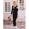 image:imageEkouaer Lounge Sets for Women Long Sleeve 2 Piece Pajamas Set with PocketsBlack