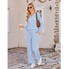 image:imageEkouaer Lounge Sets for Women Long Sleeve 2 Piece Pajamas Set with PocketsBlue