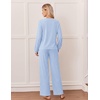 image:imageEkouaer Lounge Sets for Women Long Sleeve 2 Piece Pajamas Set with PocketsBlue