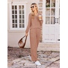 image:imageEkouaer Lounge Sets for Women Long Sleeve 2 Piece Pajamas Set with PocketsCaramel