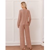 image:imageEkouaer Lounge Sets for Women Long Sleeve 2 Piece Pajamas Set with PocketsCaramel