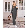 image:imageEkouaer Lounge Sets for Women Long Sleeve 2 Piece Pajamas Set with PocketsDark Grey