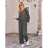 image:imageEkouaer Lounge Sets for Women Long Sleeve 2 Piece Pajamas Set with PocketsDark Grey