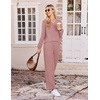 image:imageEkouaer Lounge Sets for Women Long Sleeve 2 Piece Pajamas Set with PocketsDusty Rose