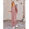 image:imageEkouaer Lounge Sets for Women Long Sleeve 2 Piece Pajamas Set with PocketsDusty Rose