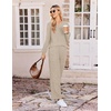 image:imageEkouaer Lounge Sets for Women Long Sleeve 2 Piece Pajamas Set with PocketsKhaki