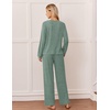 image:imageEkouaer Lounge Sets for Women Long Sleeve 2 Piece Pajamas Set with PocketsLake Green