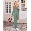 image:imageEkouaer Lounge Sets for Women Long Sleeve 2 Piece Pajamas Set with PocketsLake Green