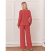 image:imageEkouaer Lounge Sets for Women Long Sleeve 2 Piece Pajamas Set with PocketsRed White Stripe