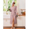 image:imageEkouaer Robes for Women Long Knit Bathrobe Soft Lightweight Kimono Robes1pink