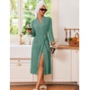 image:imageEkouaer Robes for Women Long Knit Bathrobe Soft Lightweight Kimono RobesGreen