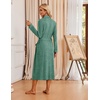 image:imageEkouaer Robes for Women Long Knit Bathrobe Soft Lightweight Kimono RobesGreen